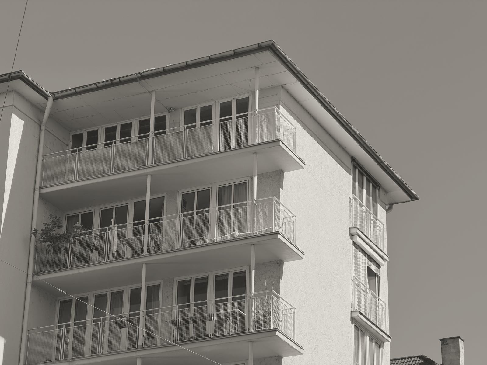 Balkone an der Ecke