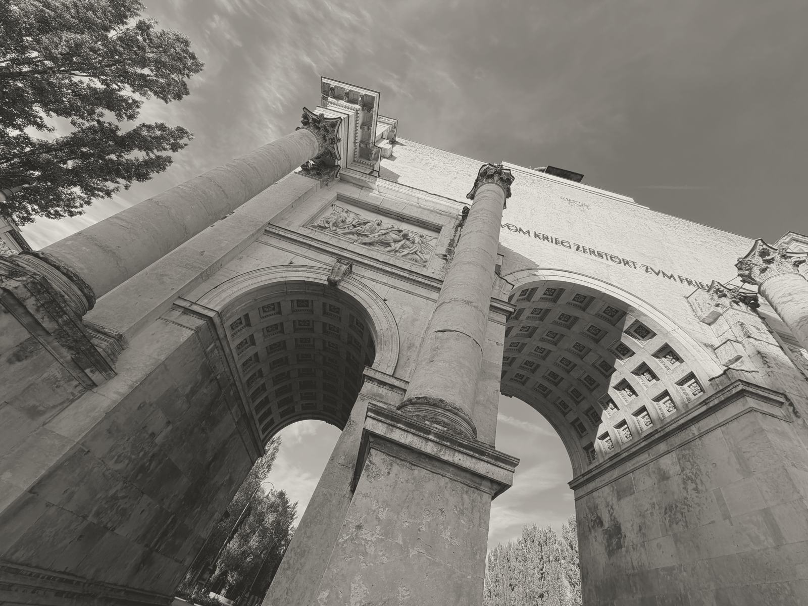 Columns seen from below